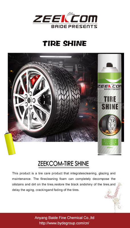 MSDS Acrylic Tire Shine Car Care Foam Spray