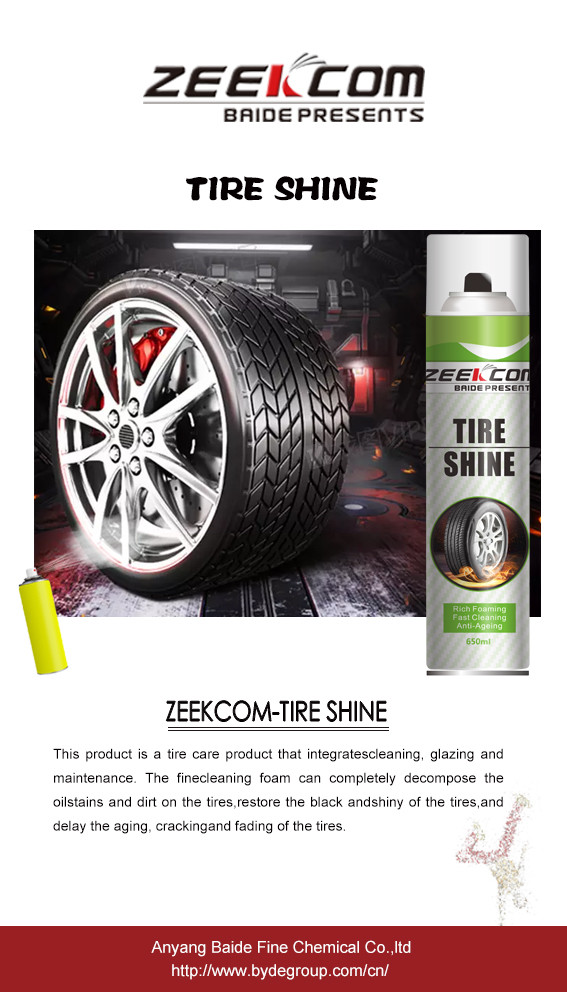 MSDS Acrylic Tire Shine Car Care Foam Spray