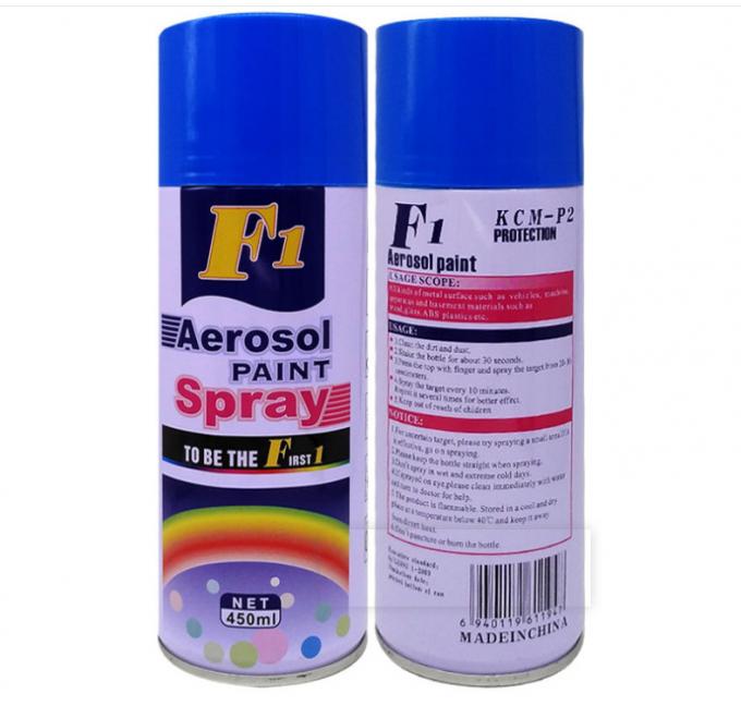 Acrylic 400ML F1 Black Color Spray Paint 65*200mm